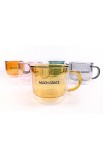 TCMG003 - MUCH GRACE YELLOW VINTAGE CUPS GLASS MUG - - 5 