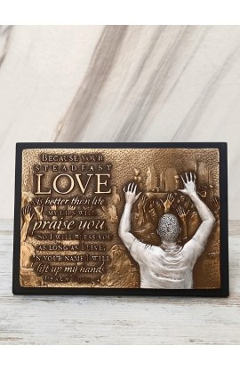 LCP20768 - Plaque Sculpture Moments of Faith Rectangle Praise Hands - - 1 