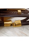 SC0210 - GOLD CROSS BROWN LEATHER BRACELET - - 4 