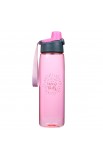 WBT145 - Water Bottle Plastic Pink Grateful Heart - - 2 