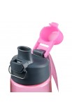 WBT145 - Water Bottle Plastic Pink Grateful Heart - - 3 
