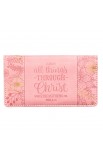 CHB041 - Wallet Pink Floral All Things Christ Phil 4:13 - - 1 
