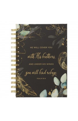 JLW129 - LG Wire Journal He Will Cover You Psalm 91:4 - - 1 