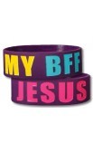 JESUS IS MY BFF WIDE SILICONE BRACELET