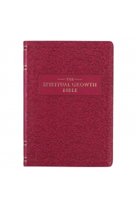 The Spiritual Growth Bible Berry Faux Leather