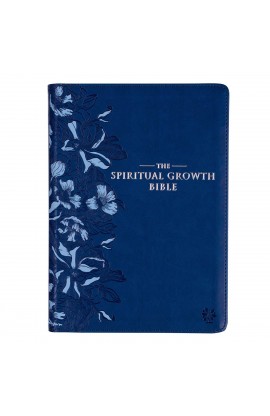 The Spiritual Growth Bible Navy Faux Leather