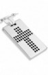 ST0249 - STAINLESS STEEL CUT OUT DOT LATIN CROSS TAG PENDANT - - 1 