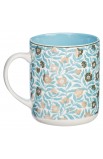 MUG774 - Mug My White Teal Floral Grace is Sufficient 2 Cor 12:9 - - 2 