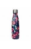 FLS067 - Water Bottle SS Navy Flowers Be Still & Know Ps. 46:10 - - 2 