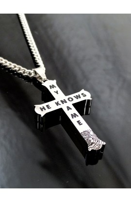 SC0211 - HE KNOWS MY NAME CROSS PENDANT CHAIN - - 1 