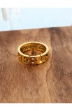 R06S - JESUS CROWN RING GOLD PLATED - - 6 