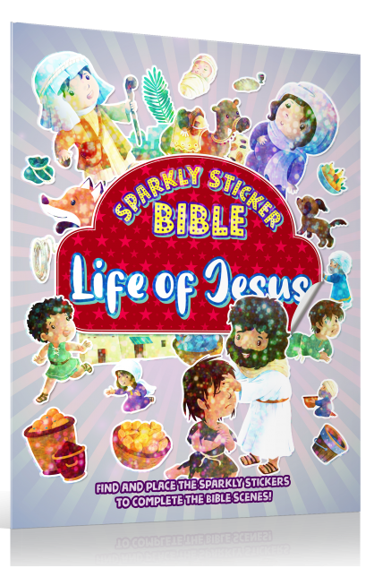 BK3048 - SPARKLY STICKER BIBLE LIFE OF JESUS - - 1 