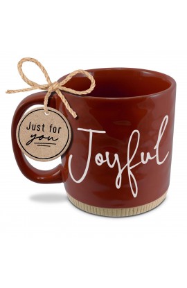 Coffee Cup Powerful Word Joyful Red 16Oz