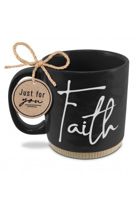 Coffeecup Powerful Words Faith Black16Oz