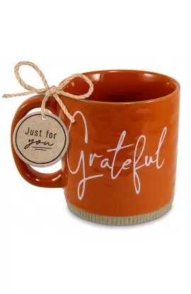 LCP18370 - Mug Powerful Words Grateful Rust 16 oz - - 1 