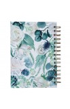 JLW149 - Journal Wirebound White Teal Floral Be Still Ps 46:10 - - 2 