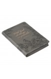 JL277 - Journal Classic Zip Gray With God Matt 19:26 - - 4 