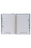 JLW143 - Journal Wirebound White Blue Floral By Grace Eph 2:8 - - 4 