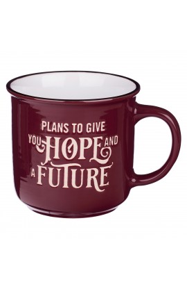 MUG856 - Mug Camp Burgundy White Hope & a Future Jer 29:11 - - 1 