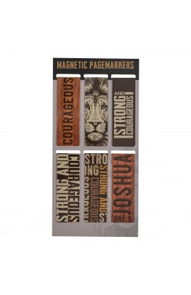 Magnetic Bookmark Set Strong and Courageous