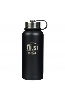 Water Bottle SS Black Trust in the Lord Prov 3:5