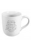 LCP18457 - Mug Lace Textured Loved White 16 oz - - 1 