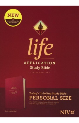 NIV Life Application Study Bible 3rf Ed Personal Size LeatherLike Berry