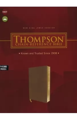 NKJV Thompson Chain-Reference Bible Leathersoft Brown Red Letter Thumb Indexed