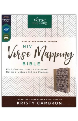 NIV Verse Mapping Bible Leathersoft Navy Floral Comfort Print