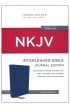 BK3105 - NKJV Interleaved Bible Journal Edition Hardcover Blue Red Letter Comfort Print - - 1 