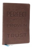 BK3109 - NKJV Thinline Bible Verse Art Cover Collection Genuine Leather Brown Thumb Indexed Red Letter Comfort Print - - 2 