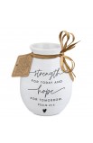LCP51333 - Vase Textured Hold Hope Strength & Hope - - 1 