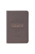 Journal Pocket Full-grain Leather Gray Grace Eph. 2:8-9