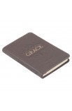 Journal Pocket Full-grain Leather Gray Grace Eph. 2:8-9