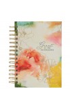 Journal Wirebound Multicolored Watercolor Great Is Thy Faithfulness