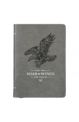 Journal Classic w/zip Gray Wings Like Eagles Isaiah 40:31