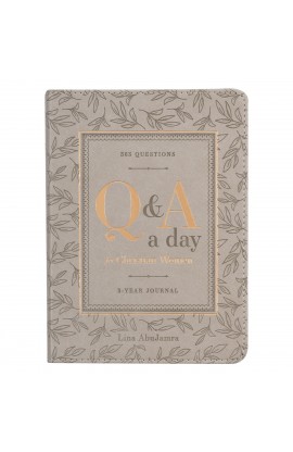 Prompted Faux Leather 3-Year Q & A Journal Taupe