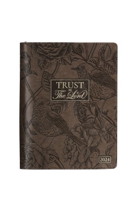 DPW326 - 2024 18-Month Planner Brown Trust in the Lord - - 1 