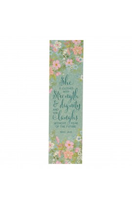BMP130 - Bookmark Pack Teal Floral Strength & Dignity Prov. 31:25 - - 1 