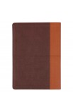 SGB005 - NLT The Spiritual Growth Bible Faux Leather Chocolate Brown/Ginger - - 2 