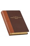 SGB005 - NLT The Spiritual Growth Bible Faux Leather Chocolate Brown/Ginger - - 3 