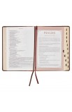 SGB005 - NLT The Spiritual Growth Bible Faux Leather Chocolate Brown/Ginger - - 7 