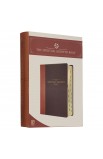 SGB005 - NLT The Spiritual Growth Bible Faux Leather Chocolate Brown/Ginger - - 12 