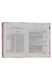 SGB014 - NLT The Spiritual Growth Bible Faux Leather Pink/Purple Floral Printed - - 5 