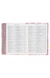 SGB014 - NLT The Spiritual Growth Bible Faux Leather Pink/Purple Floral Printed - - 9 