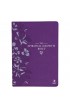 SGB015 - NLT The Spiritual Growth Bible Faux Leather Purple Floral - - 1 