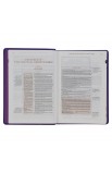 SGB015 - NLT The Spiritual Growth Bible Faux Leather Purple Floral - - 5 