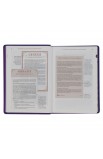 SGB015 - NLT The Spiritual Growth Bible Faux Leather Purple Floral - - 6 
