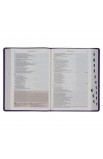 SGB015 - NLT The Spiritual Growth Bible Faux Leather Purple Floral - - 8 