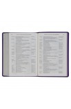 SGB015 - NLT The Spiritual Growth Bible Faux Leather Purple Floral - - 10 